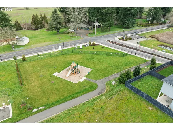 a view of a golf course with a park