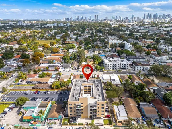 an aerial view of a city with lots of residential buildings