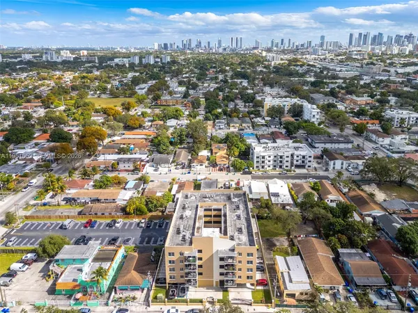 an aerial view of multiple house