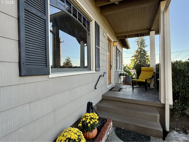 a house view with a seating space