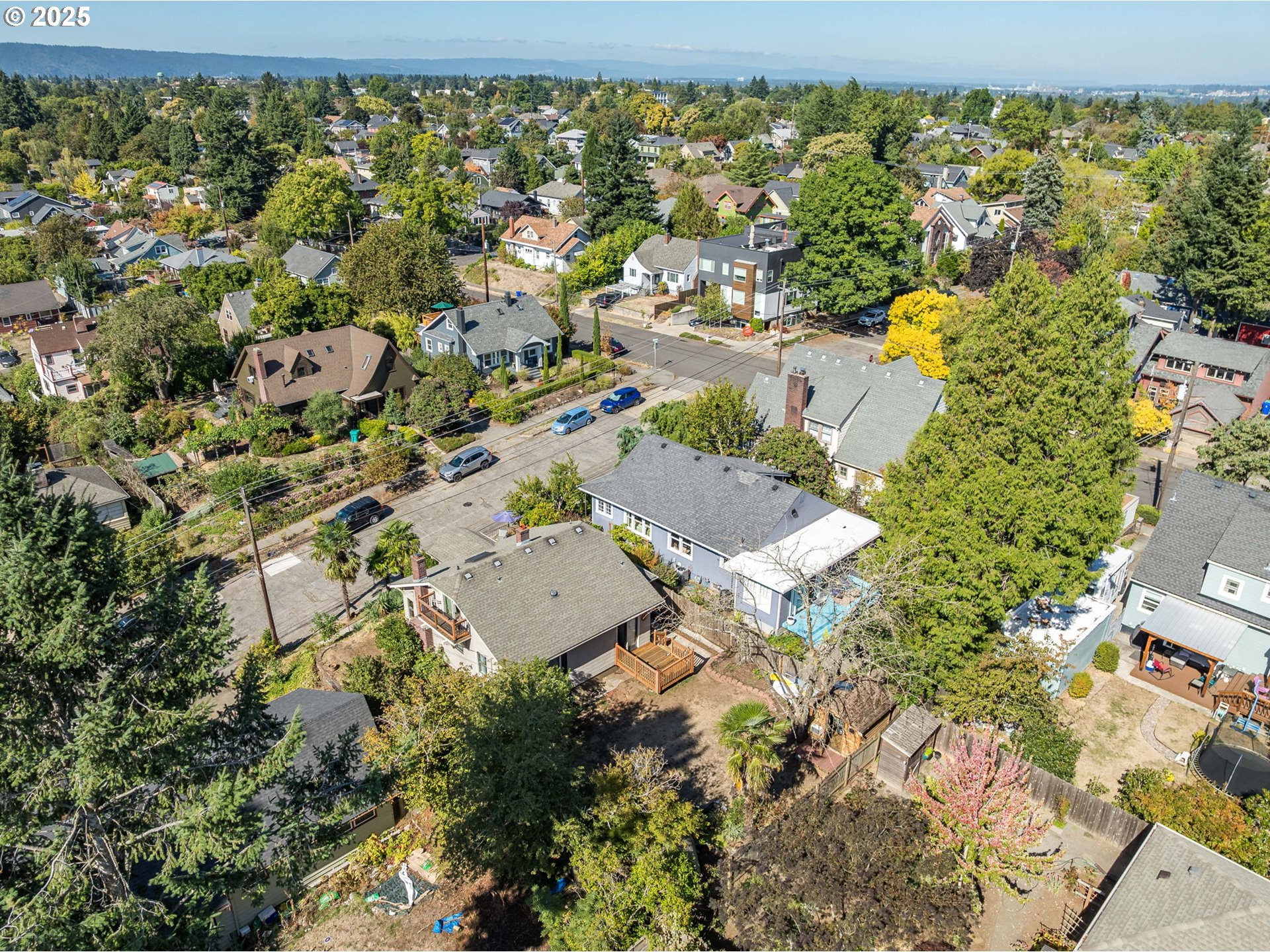4216 Northeast 18th Avenue Portland, OR 97211 - Photo 43 of 46 an aerial view of residential house with outdoor space and swimming pool