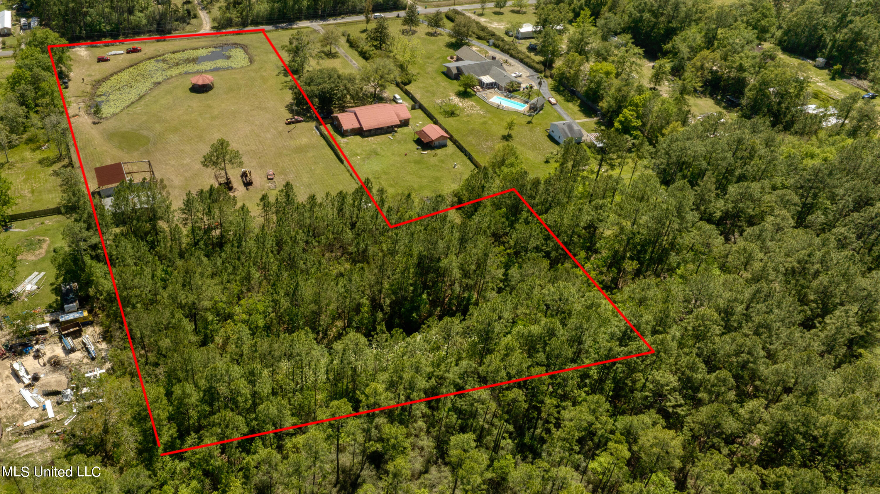 0 Stanley Road Vancleave, MS 39565 - Photo 8 of 17 Property Outlined Looking South