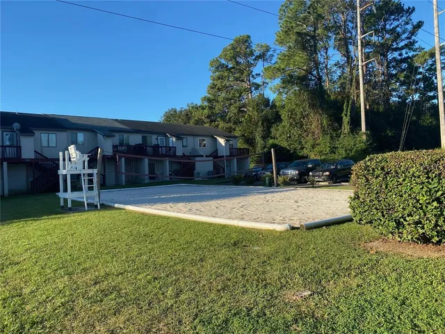 a view of a wooden roof deck