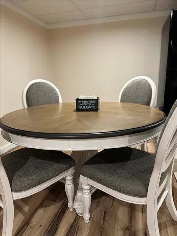 a close view of dining table