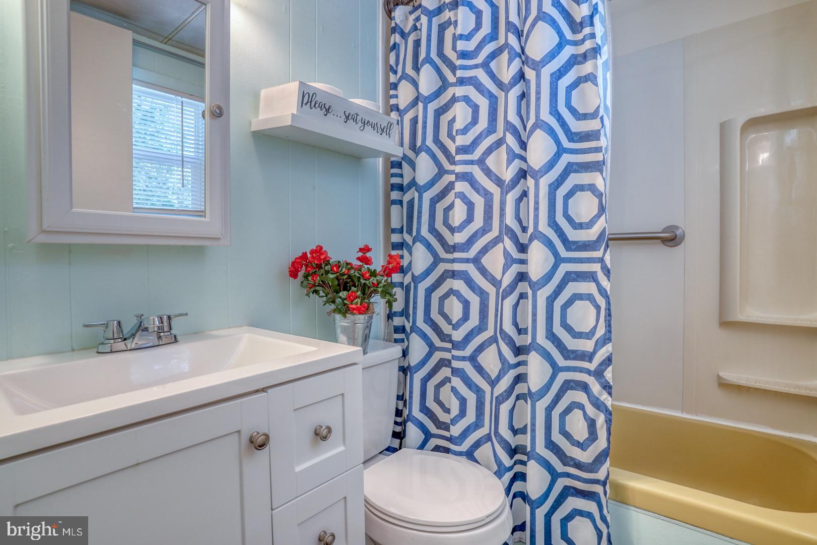 25780 Blue Ridge Street, Unit 4198 Millsboro, DE 19966 - Photo 28 of 36 a bathroom with a sink mirror vanity and toilet
