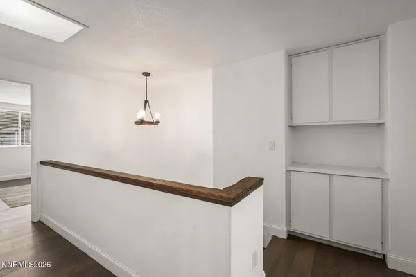 a view of a hallway with entryway