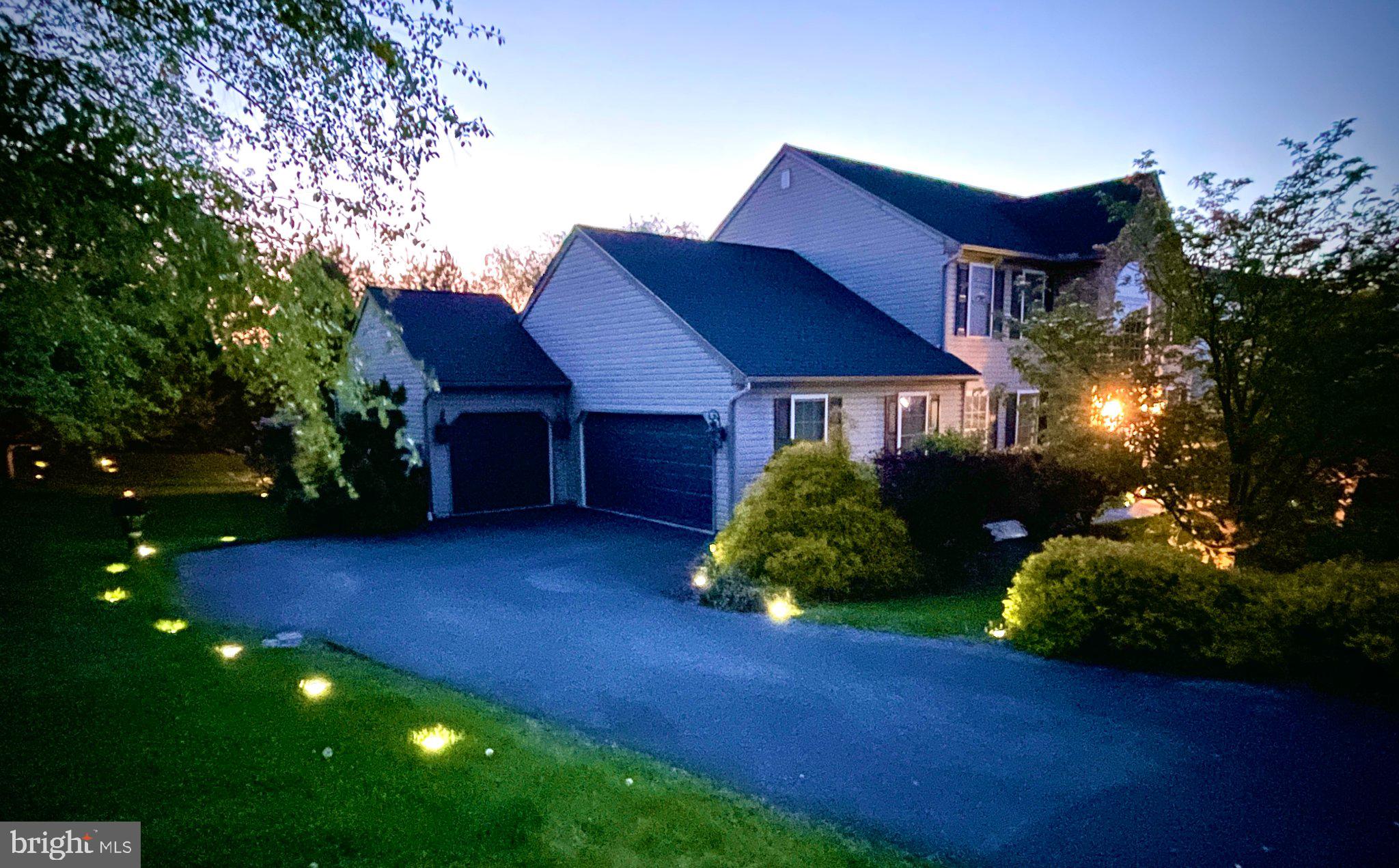 510 Martins Road Reading, PA 19608 - Photo 45 of 52 Charming home illuminated at dusk.