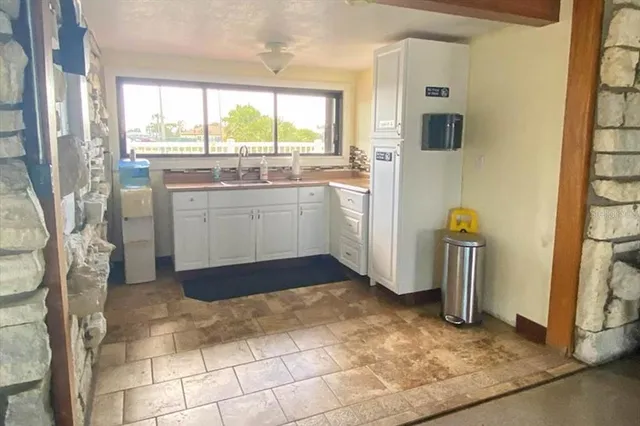 a room with a large window