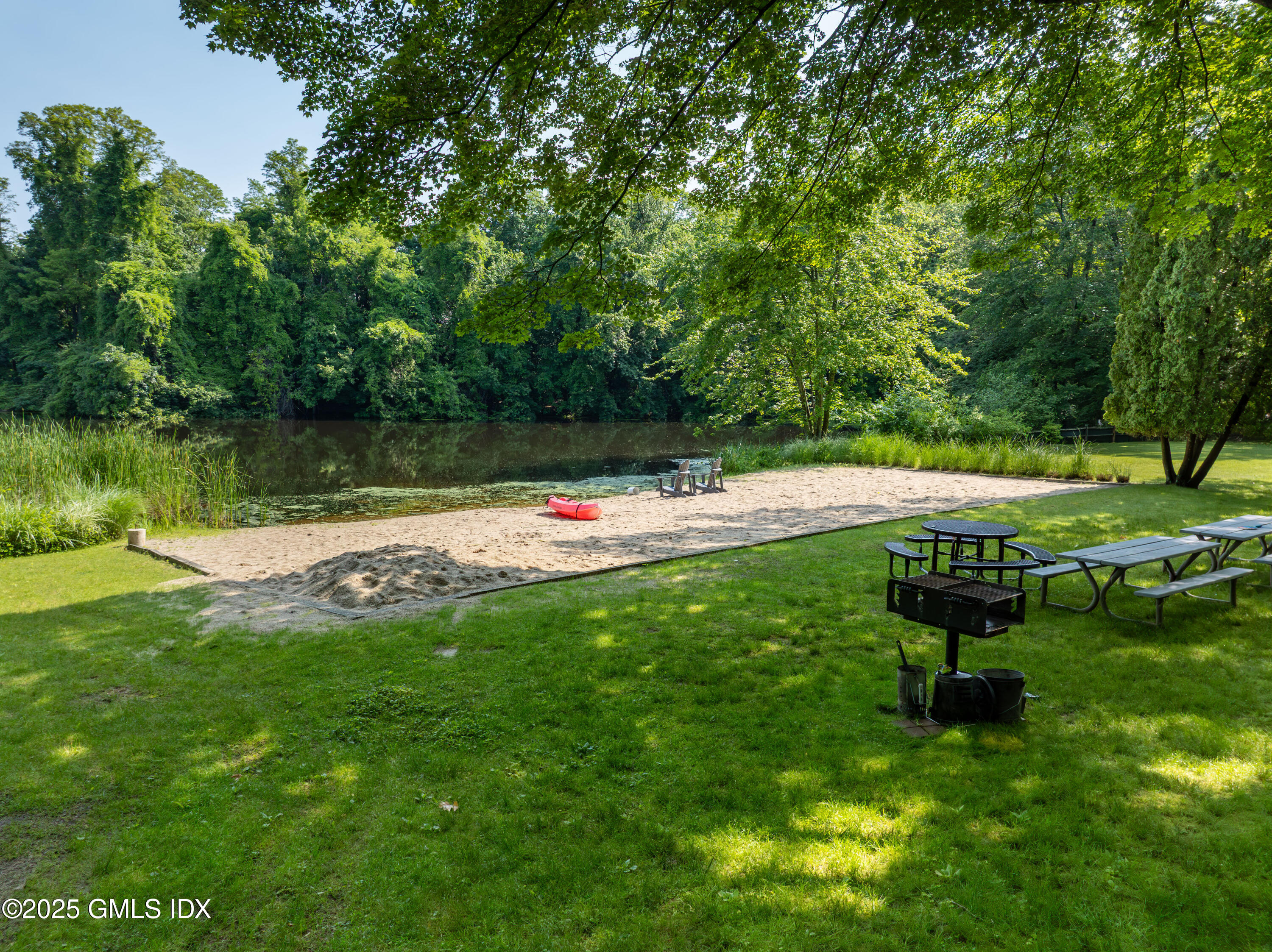 53 Long Meadow Road Riverside, CT 06878 - Photo 27 of 27 a swimming pool with plants and large trees