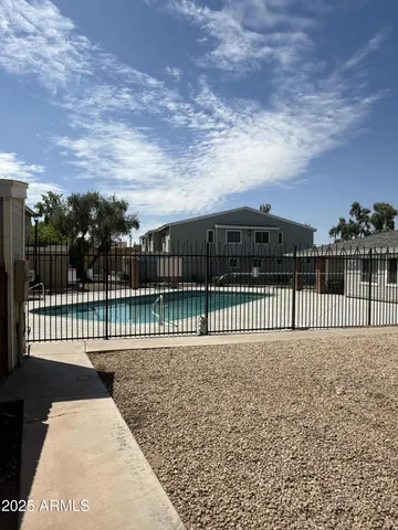 a view of a wrought iron fences