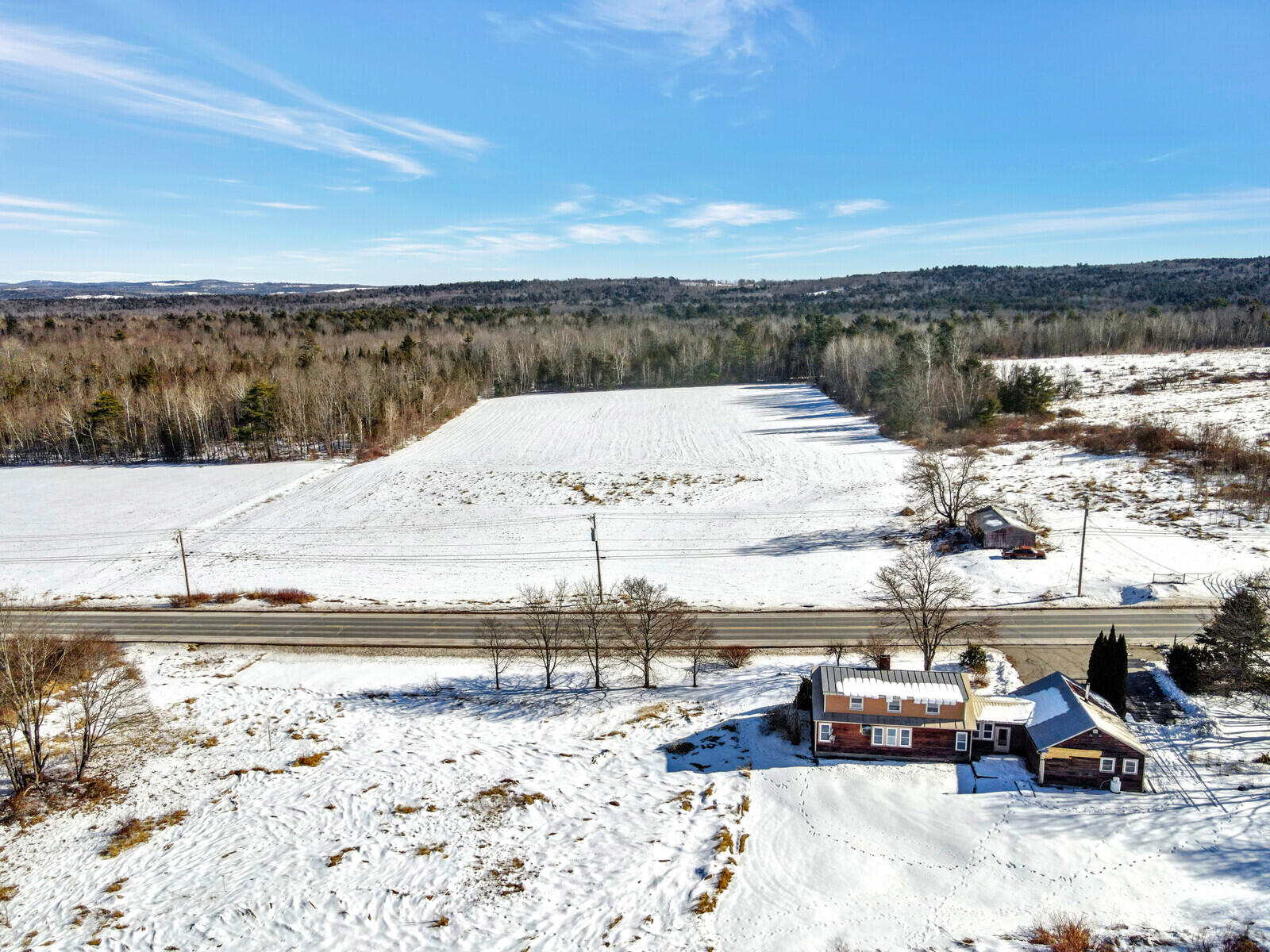 433 Albion Road Unity, ME 04988 - Photo 32 of 35 Looking from rear across Rt 202