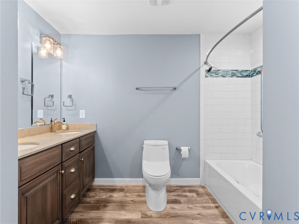11390 Rocky Ridge Road Glen Allen, VA 23059 - Photo 73 of 82 Full bathroom featuring a double vanity with stone