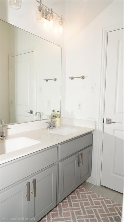 502 Virginia Way Princeton, TX 75407 - Photo 8 of 9 Bathroom featuring a spacious dual vanity with shaker-style cabinetry and a light-toned countertop