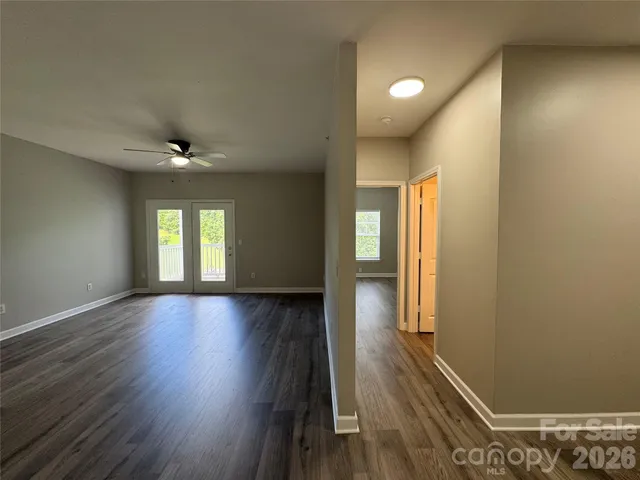a view of livingroom with hardwood floor and window
