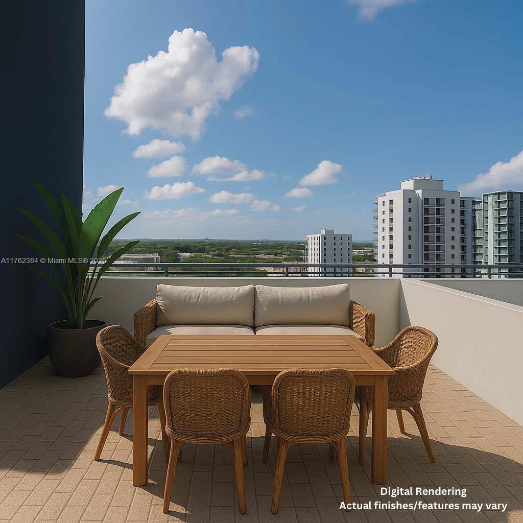 60 Southwest 13th Street, Unit 1115 Miami, FL 33130 - Photo 2 of 11 a patio with table and chairs