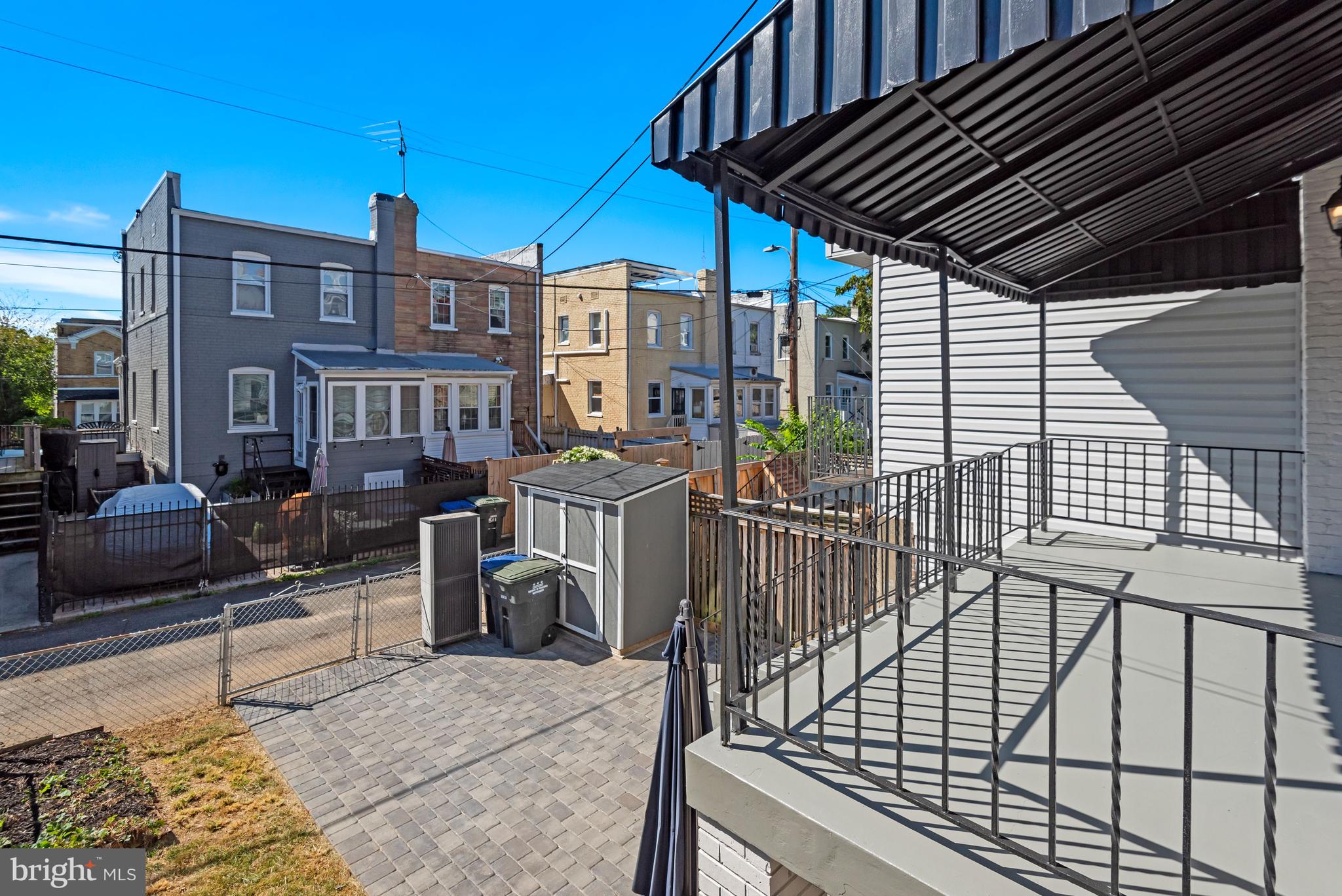 514 Tuckerman Street Northwest Washington, DC 20011 - Photo 28 of 30 Rear patio & driveway with storage shed