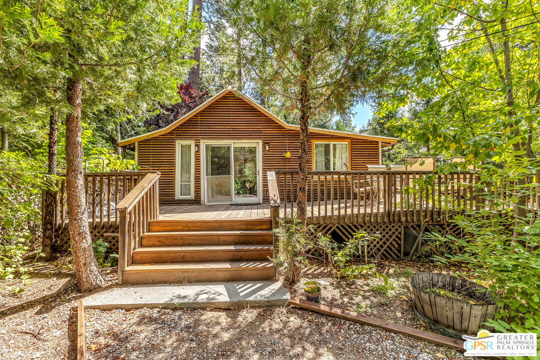 25300 Tahquitz Road Idyllwild, CA 92549 - Photo 48 of 75 a front view of a house with a garden