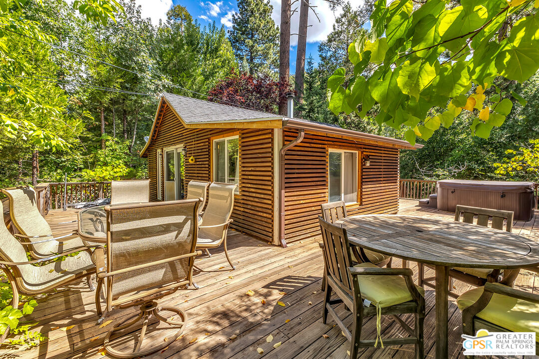25300 Tahquitz Road Idyllwild, CA 92549 - Photo 53 of 75 a view of backyard of house with seating space