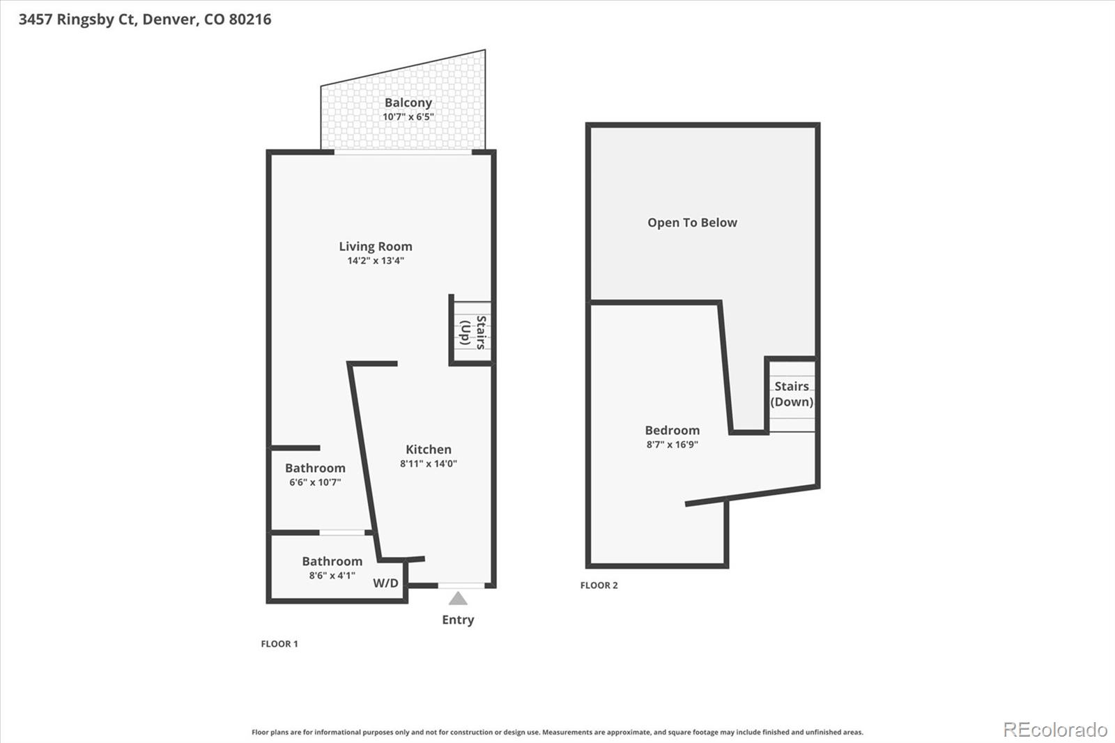 3457 Ringsby Court, Unit 347 Denver, CO 80216 - Photo 22 of 22 a picture of a floor plan