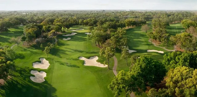 an aerial view of a house with outdoor space swimming pool and mountains