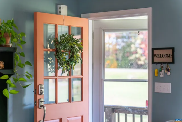 a front view of a house with a window