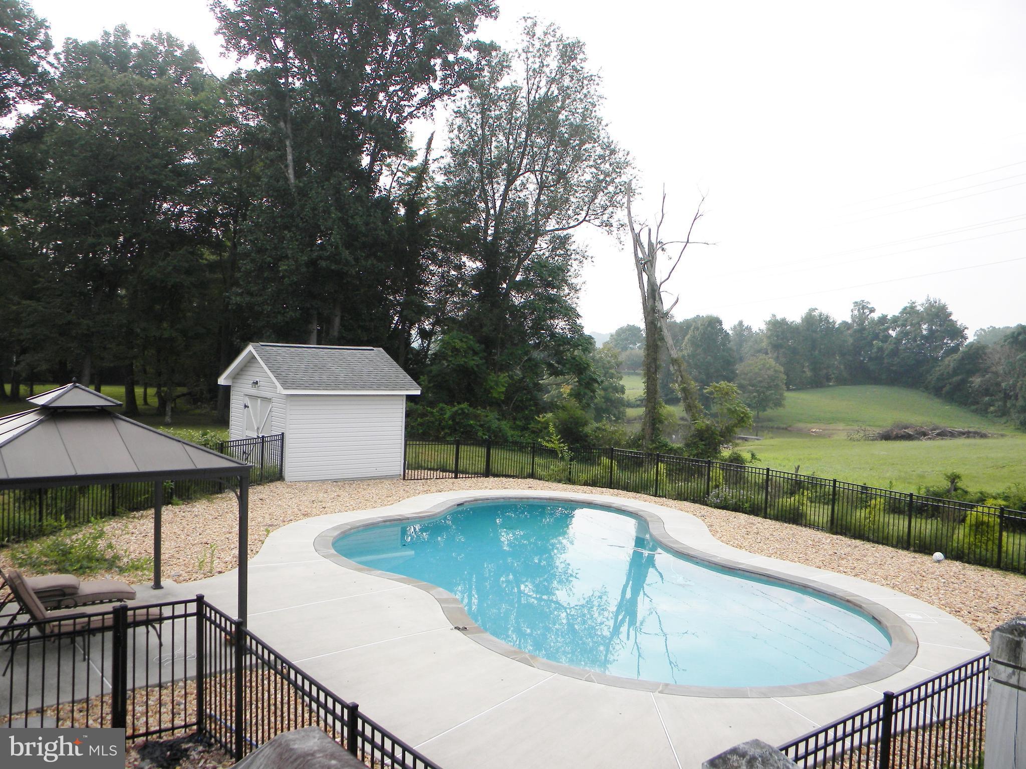10767 Cliff Mills Road Marshall, VA 20115 - Photo 27 of 30 Pool with lounging area and storage shed