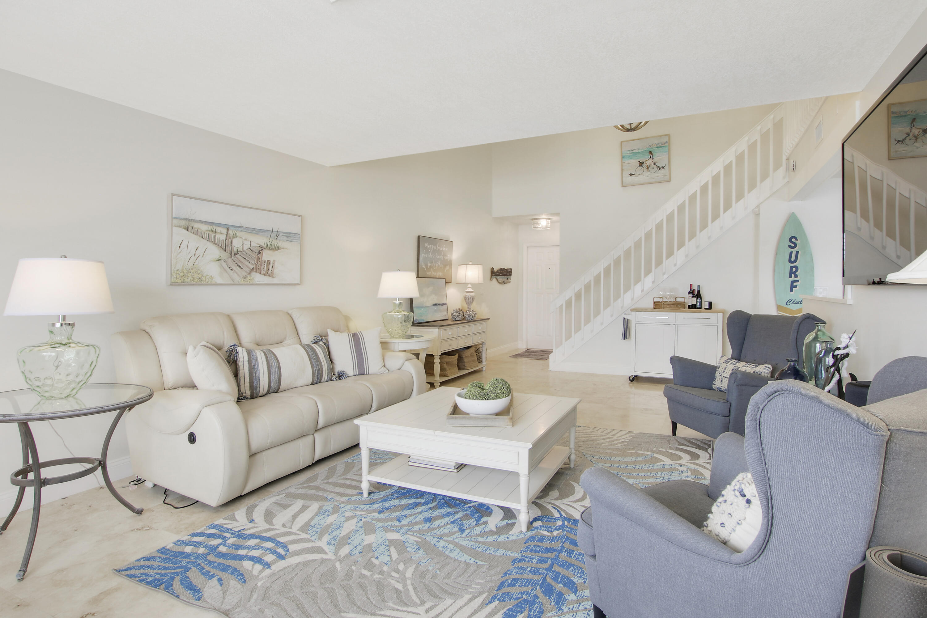 1219 Ocean Dunes Circle Jupiter, FL 33477 - Photo 5 of 32 Family Room and renovated stairs with re