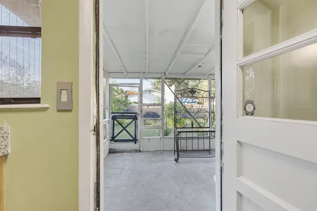 a view of a room with window