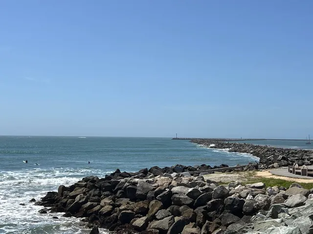 a view of ocean view and beach