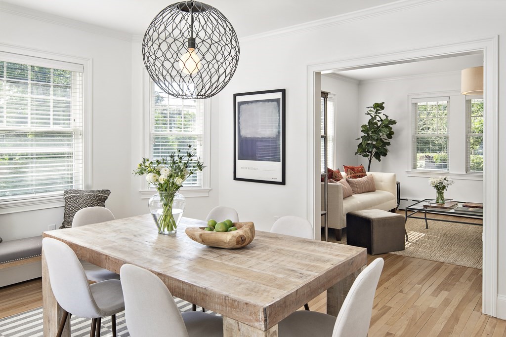 106 Florence Avenue Arlington, MA 02476 - Photo 11 of 32 a view of a dining room with furniture window and wooden floor