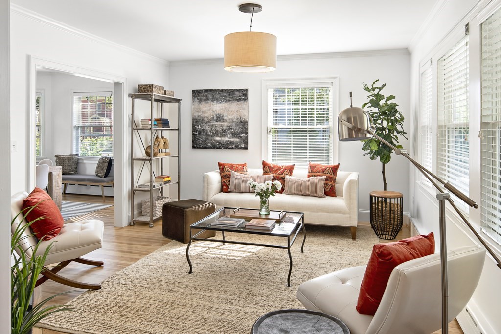 106 Florence Avenue Arlington, MA 02476 - Photo 13 of 32 a living room with furniture and a potted plant