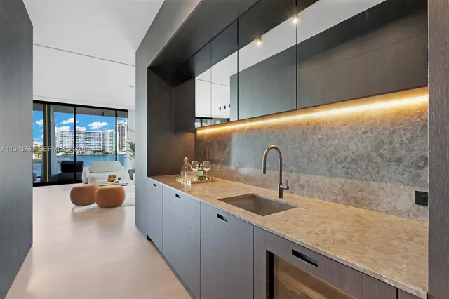 a bathroom with a bathtub and a sink