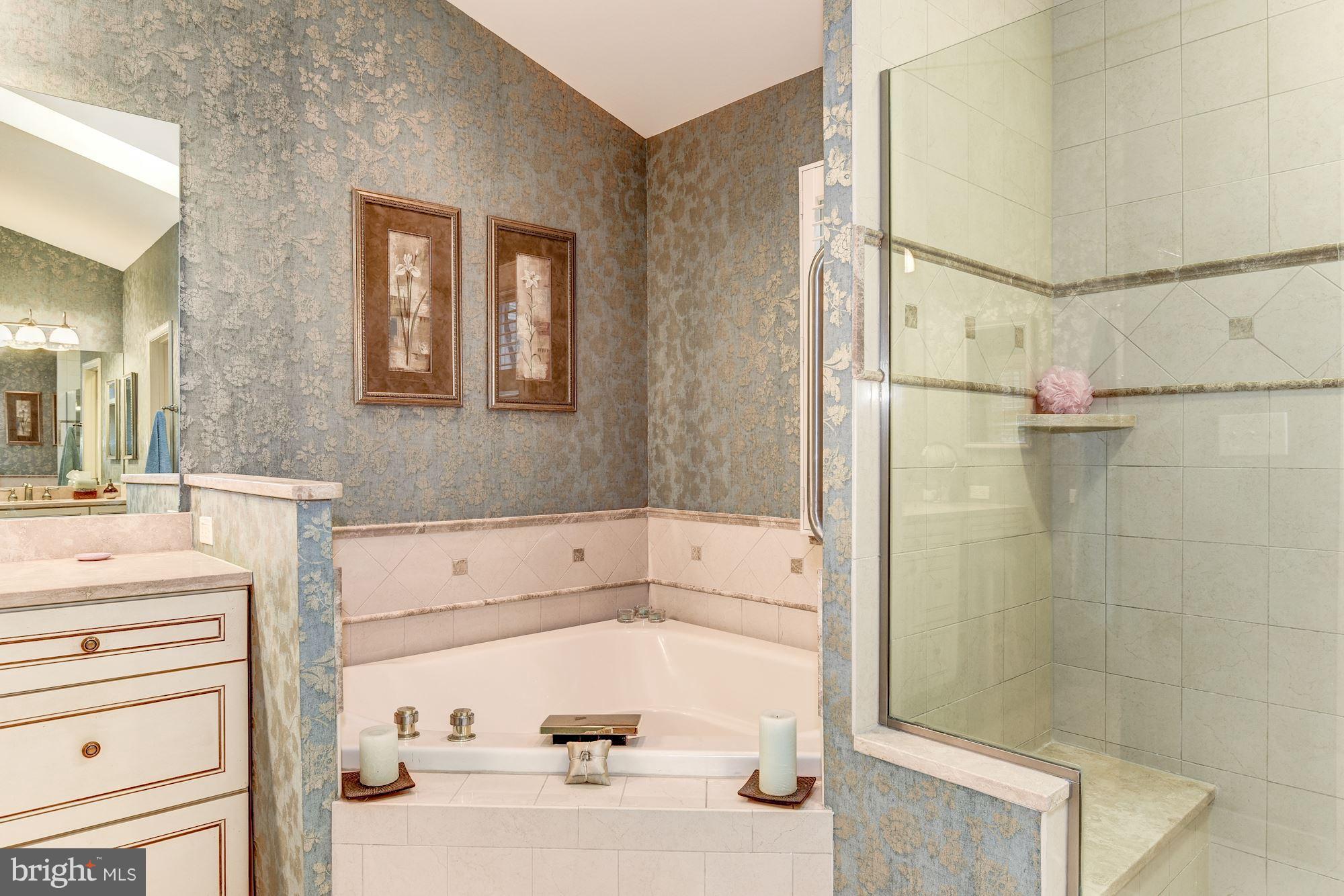 9204 Fall River Lane Potomac, MD 20854 - Photo 18 of 30 a bathroom with a tub sink and shower