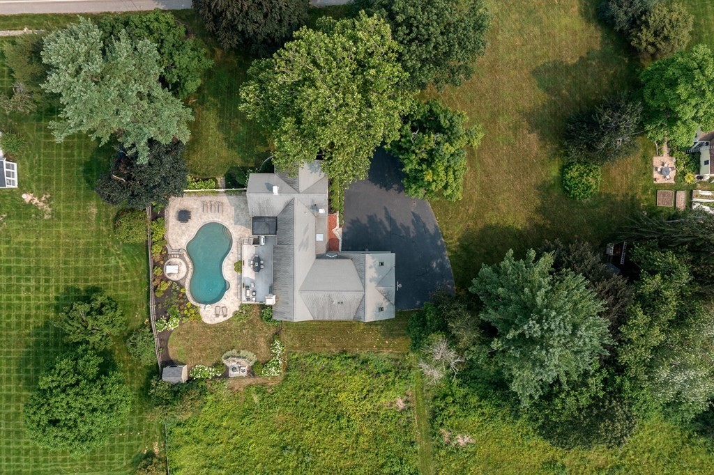 44 Old Ayer Road Groton, MA 01450 - Photo 38 of 41 an aerial view of a house with outdoor space and garden