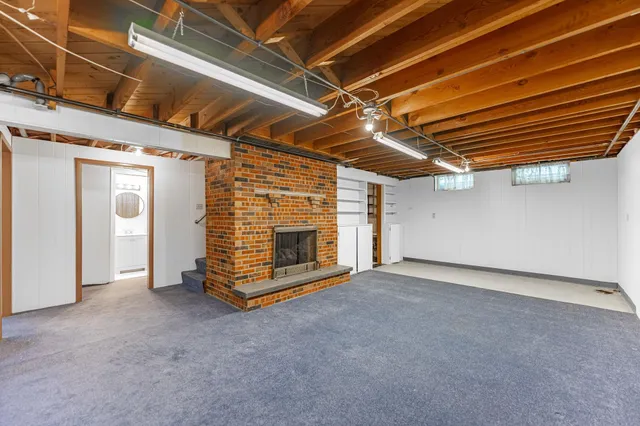 a view of room with garage