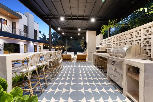 a front view of a building with garden