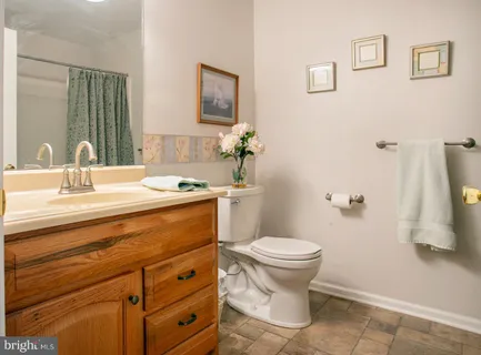 a bathroom with a sink toilet and mirror
