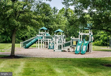 a view of park with slide