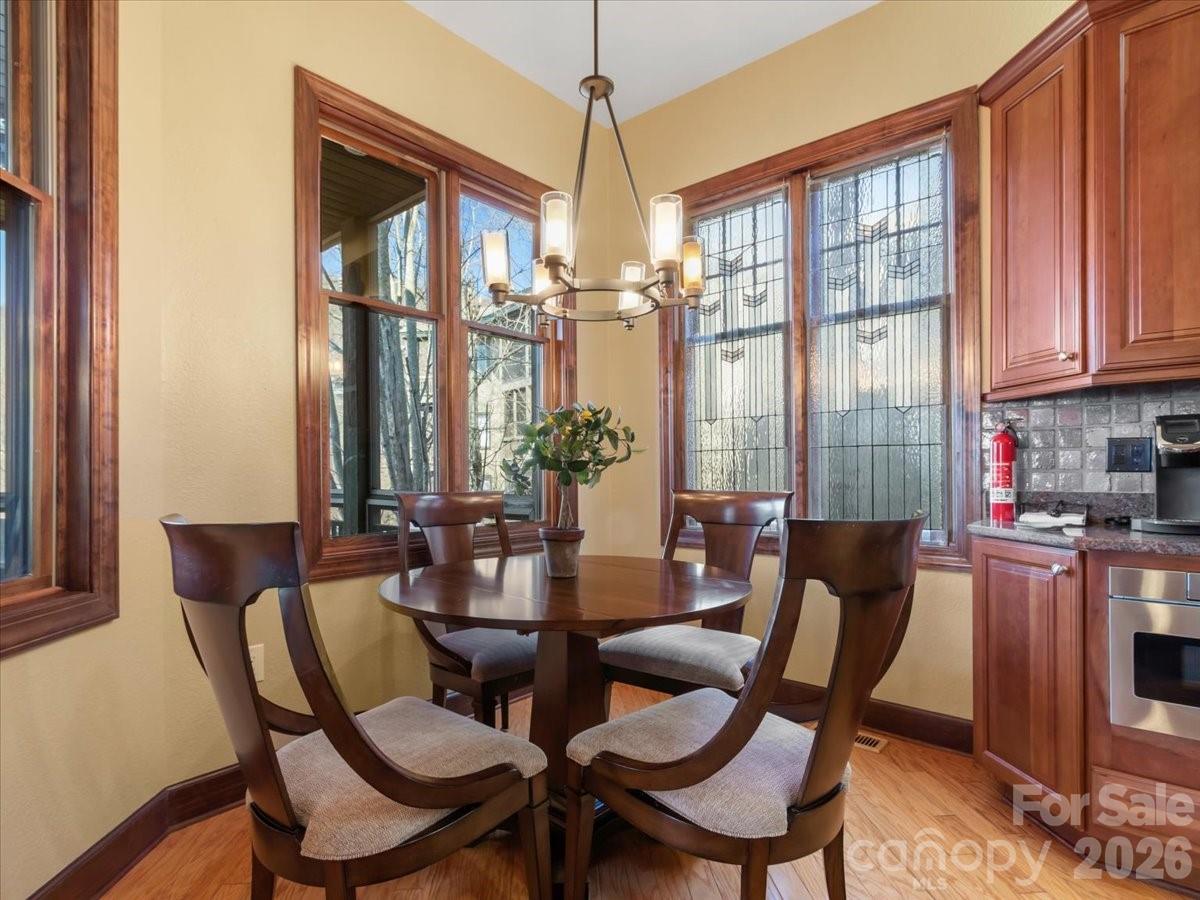 600 Andrew Banks Road, Unit D4 Burnsville, NC 28714 - Photo 17 of 42 a view of a dining room with furniture window and outside view