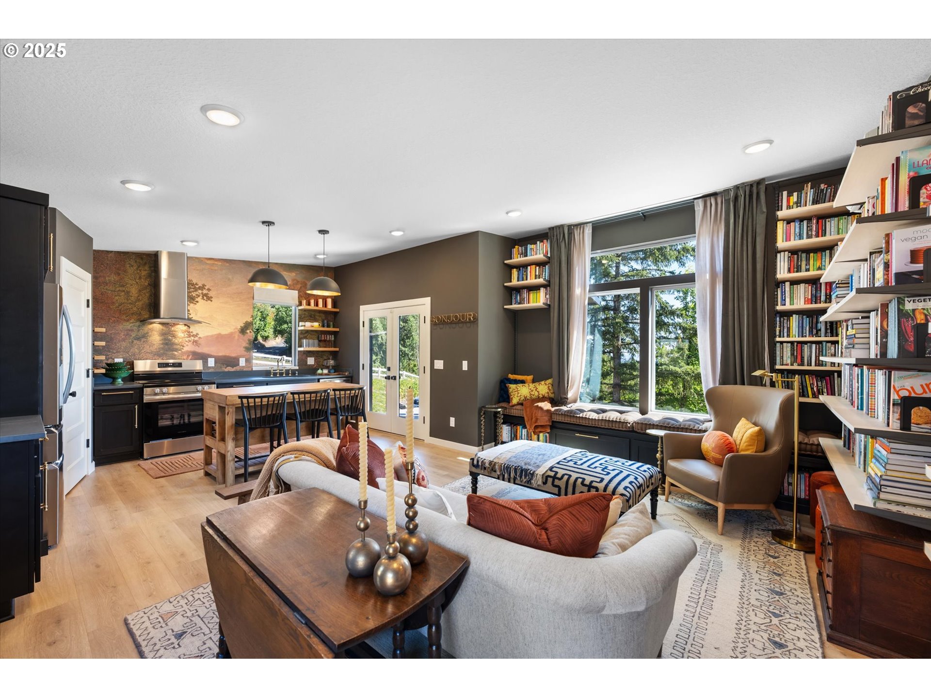810 Taylor Road Kalama, WA 98625 - Photo 12 of 35 a living room with furniture kitchen view and large windows