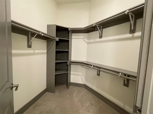 a close view of closet