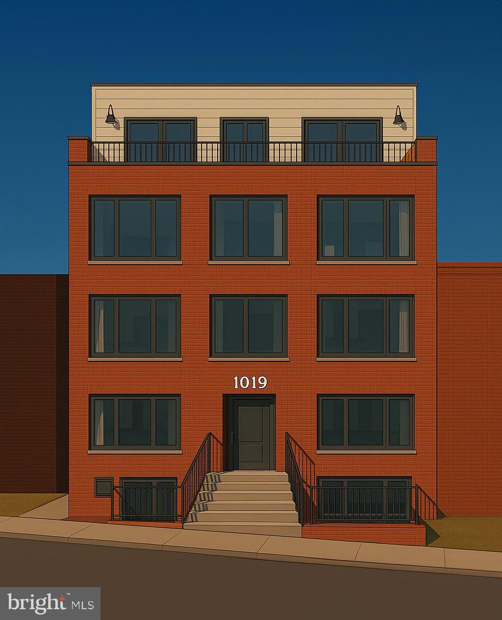 1019 18th Street Northeast Washington, DC 20002 - Photo 6 of 6 Modern brick building with rooftop deck.