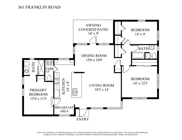 $1,395,000 | 361 Franklin Road, West Palm Beach, FL 33405