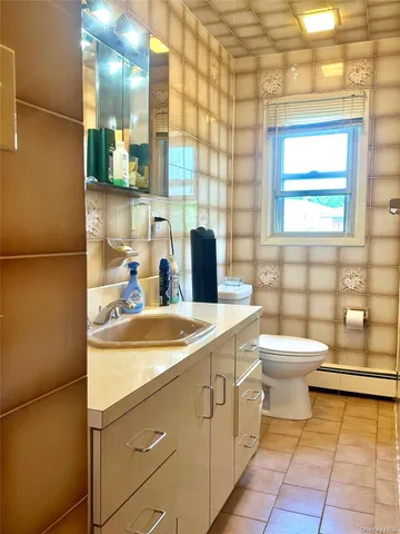 a bathroom with a sink a toilet and a shower