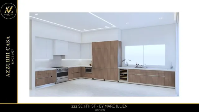 a kitchen with appliances and cabinets
