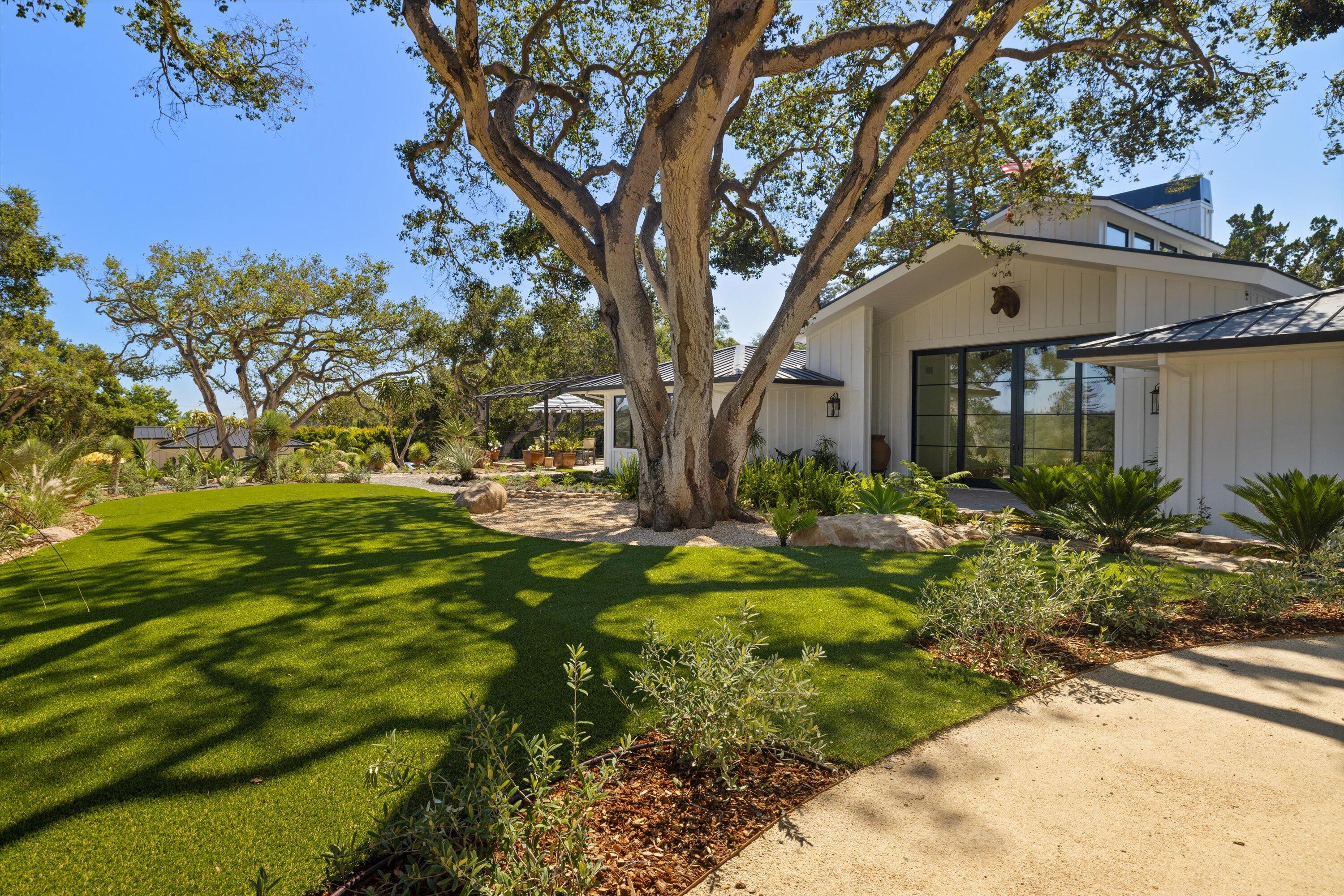 0 East Valley Road Montecito, CA 93108 - Photo 26 of 28 a front view of house with yard and green space