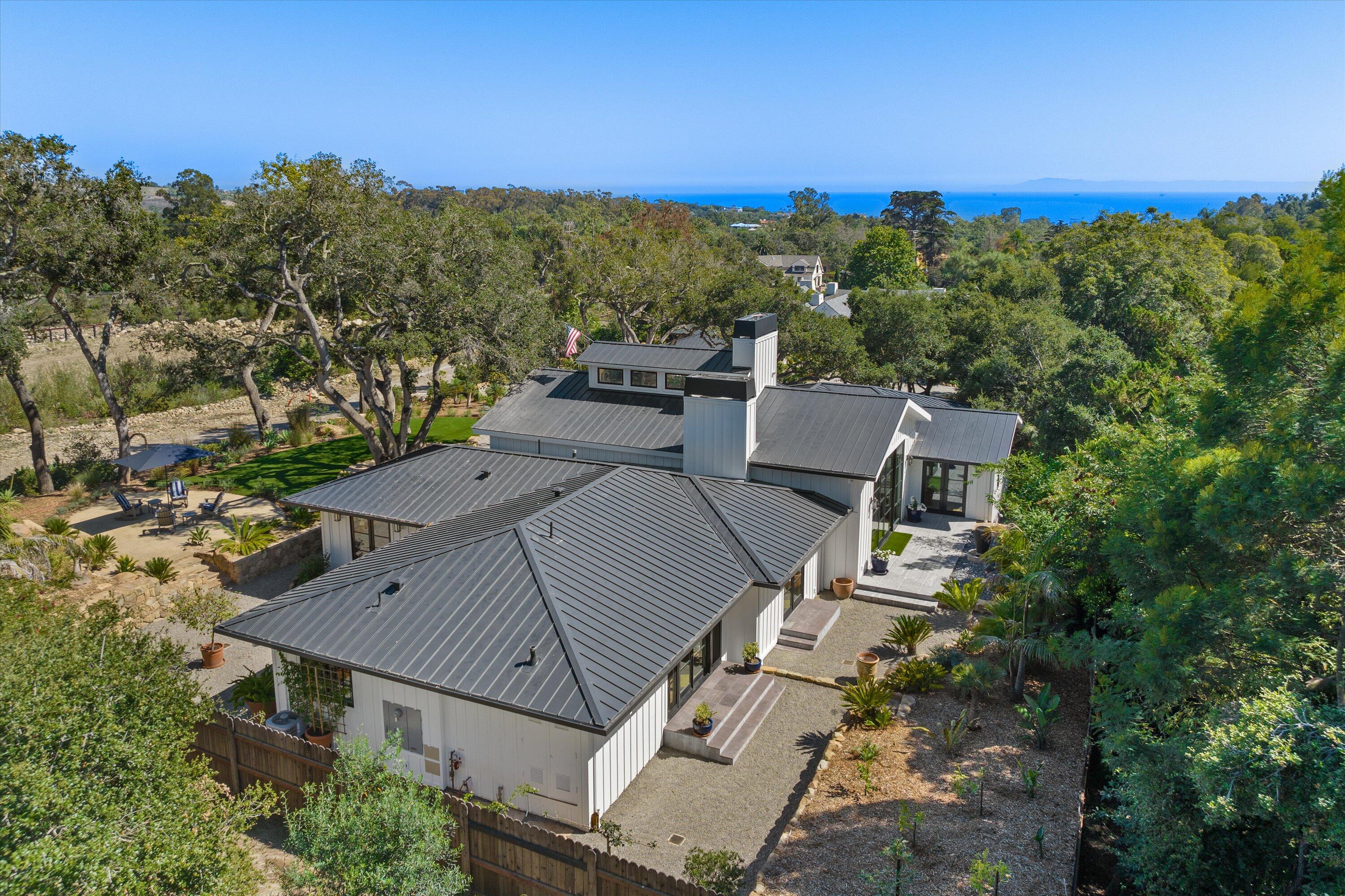 0 East Valley Road Montecito, CA 93108 - Photo 27 of 28 an aerial view of a house with a yard and mountain view in back