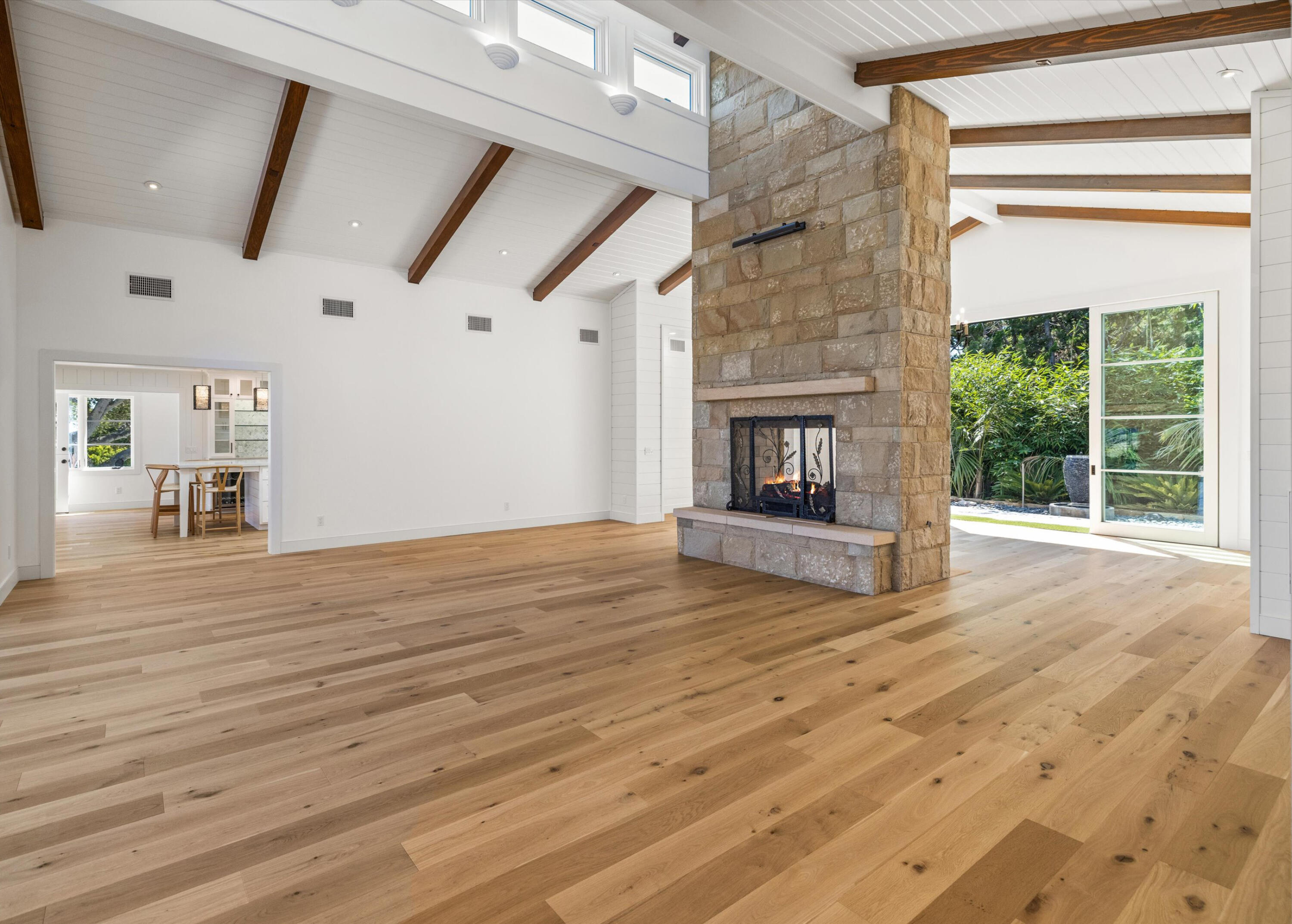 0 East Valley Road Montecito, CA 93108 - Photo 4 of 28 a view of empty room with wooden floor and fireplace