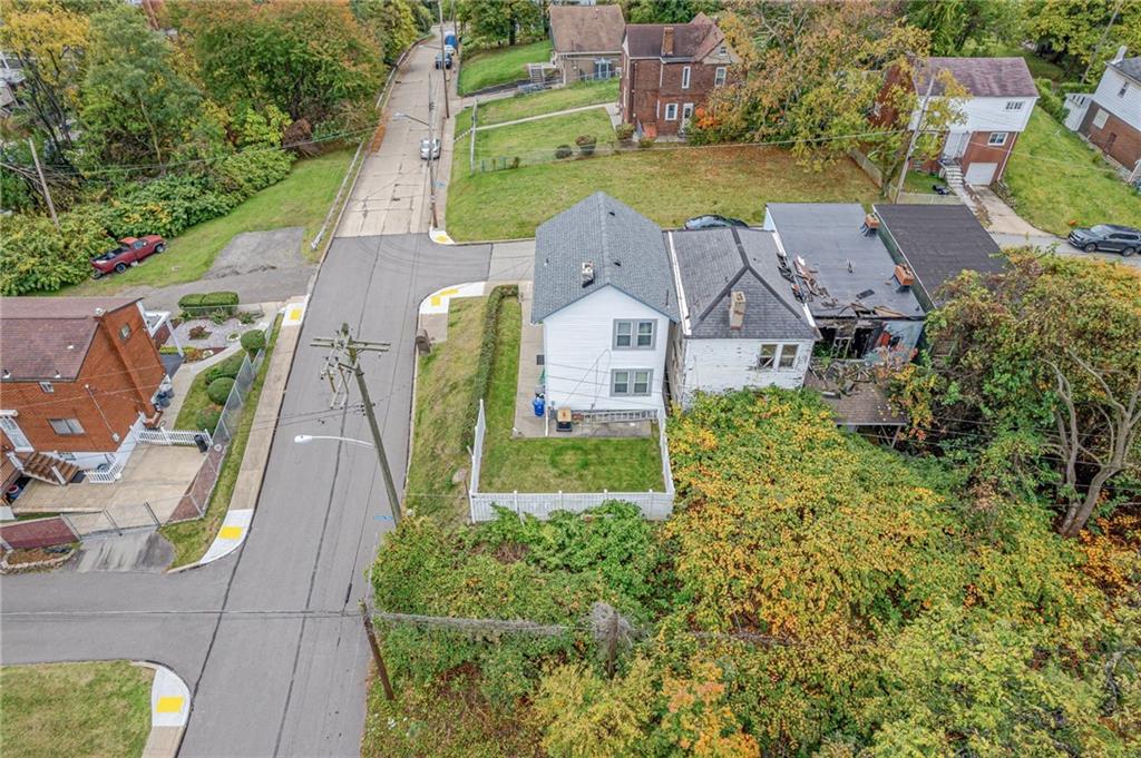 2539 Mahon Street Pittsburgh, PA 15219 - Photo 6 of 24 an aerial view of a house with a garden and plants