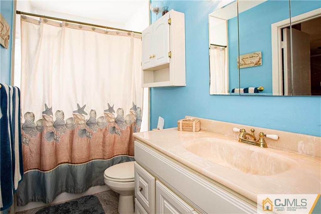 7 Fulton Road Somerset, NJ 08873 - Photo 17 of 24 a bathroom with a sink a toilet and shower curtain